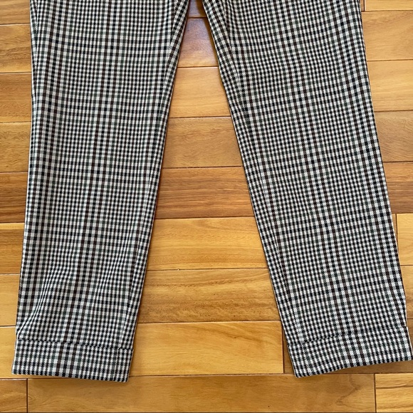 Lafayette 148 Clinton wool blend plaid pants cuffed tapered trousers - Picture 5 of 11